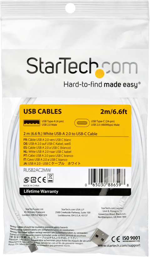 StarTech USB Typ C - A Kabel 2 m