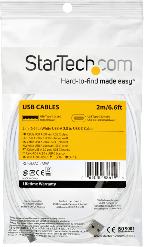 StarTech USB Type-C - A Cable 2m