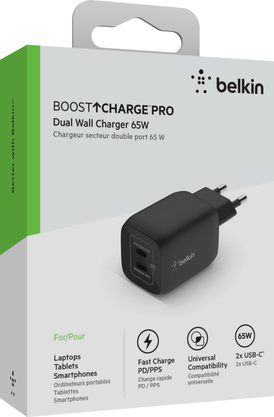 Chargeur Belkin 65 W double USB-C
