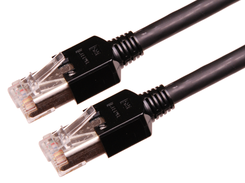 Patch Cable RJ45 S/FTP Cat5e 1m Black