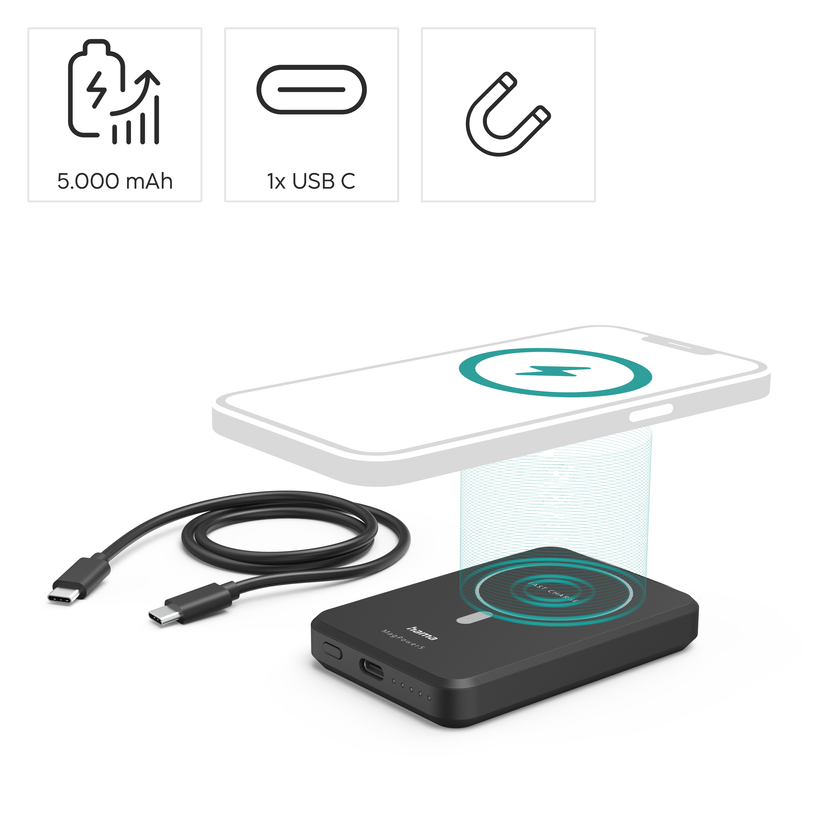 Hama MagPower5 5.000 mAh Power Pack