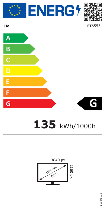Elo 6553L IR Touch Display
