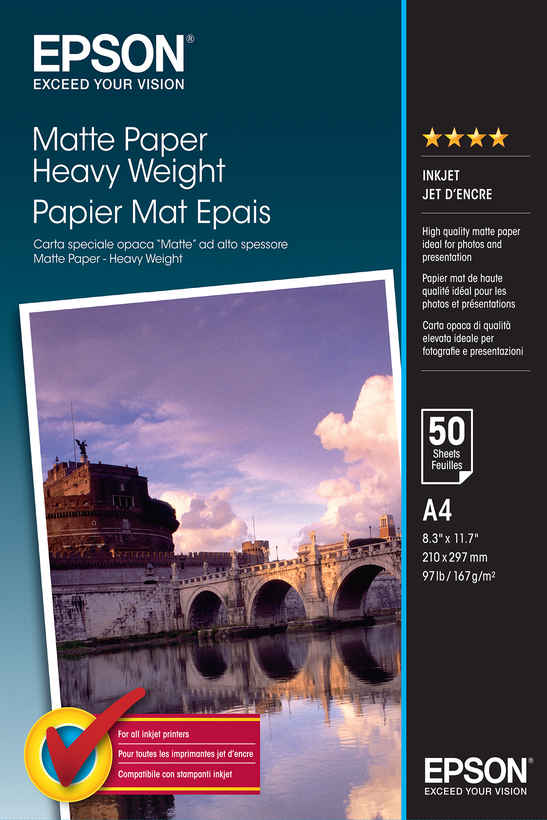 Papel Epson Heavy Weight 210x297mm mate
