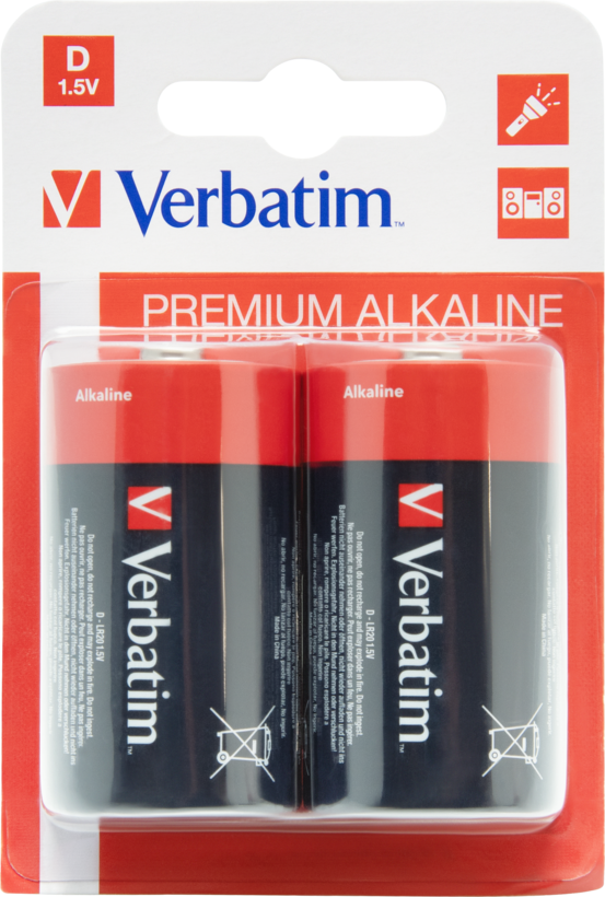 Verbatim LR20 Alkaline Battery 2-pack
