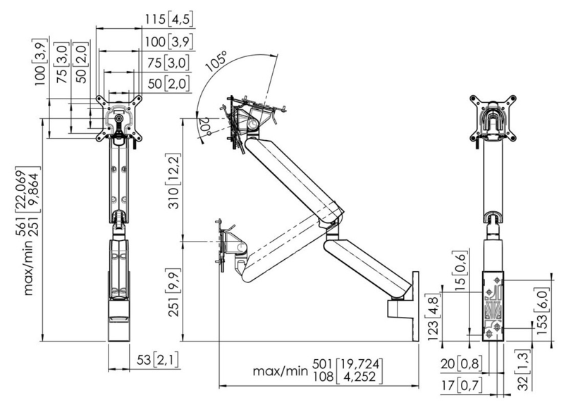 Vogel's MOMO + 4136 Wall Mount