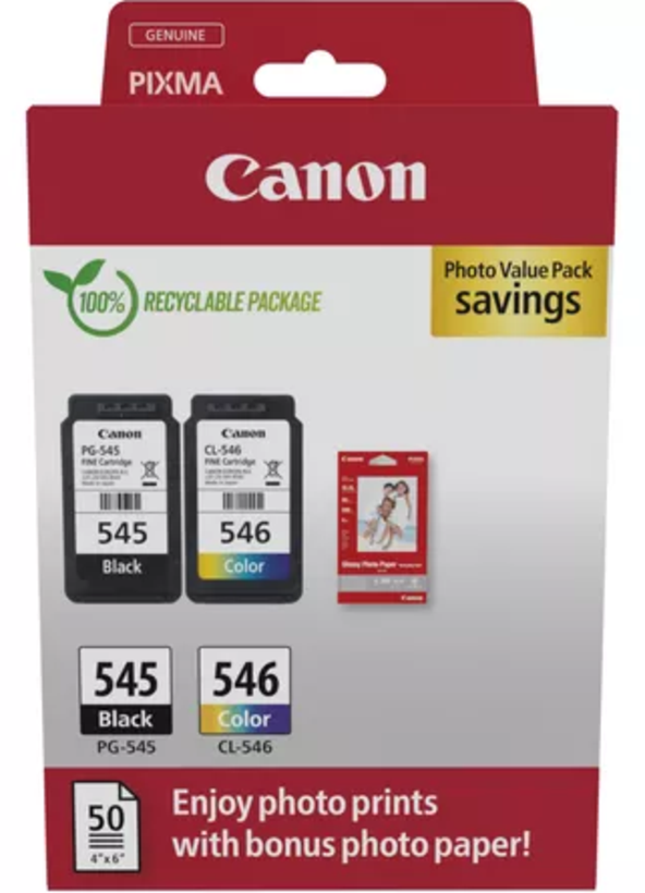 Canon PG-545/CL-546 Tinte+Fotopapier