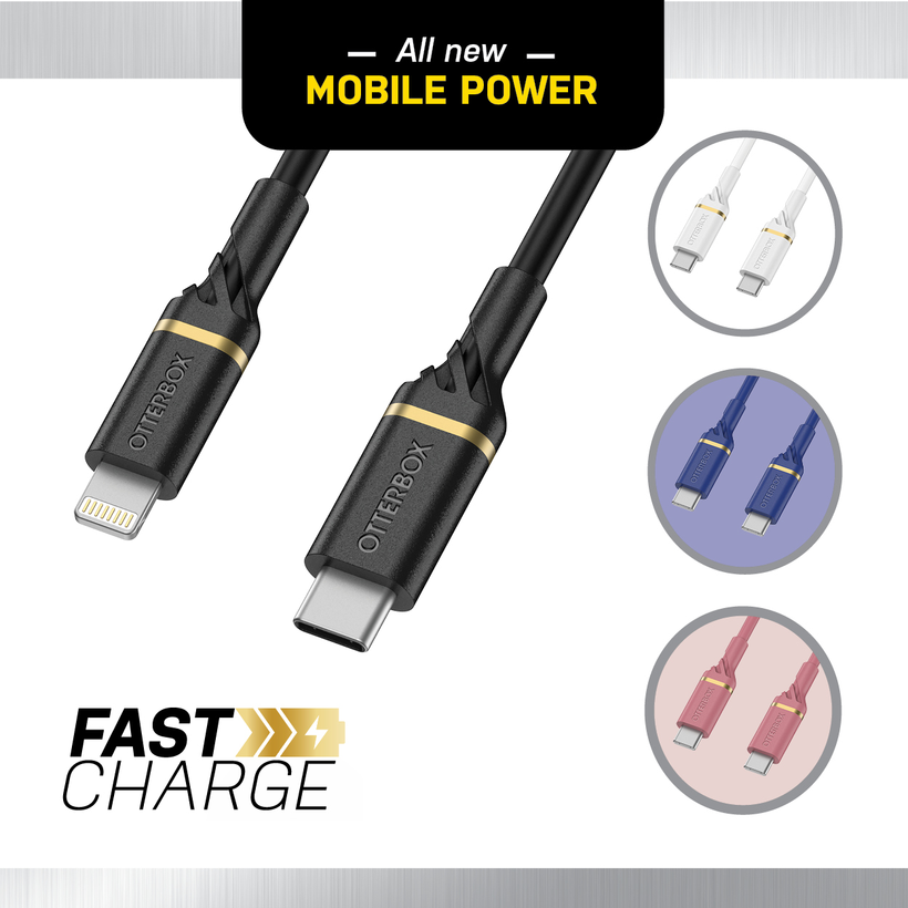 Cable Otterbox Lightning a USB-C 1 m
