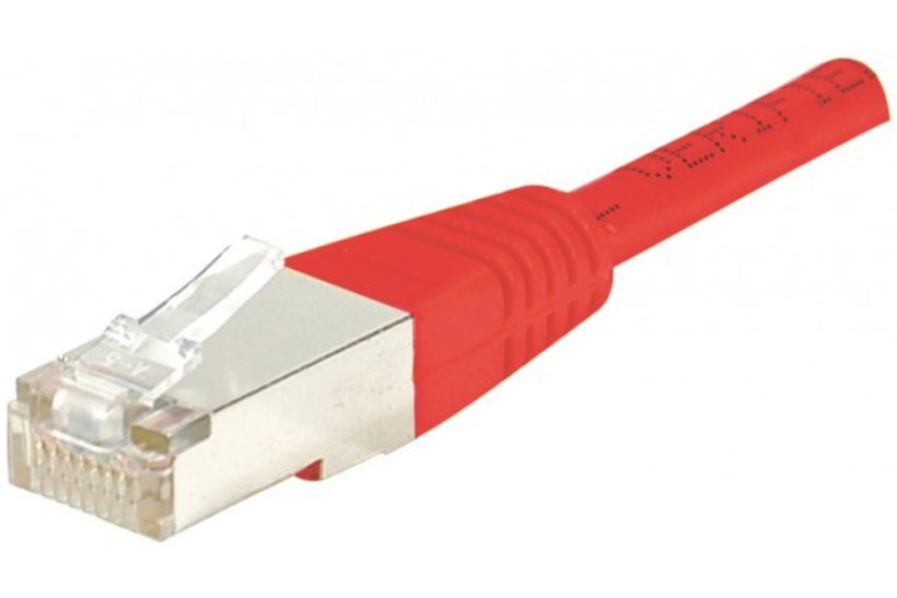 Câble patch RJ45 FTP Cat6 rouge 0,5m