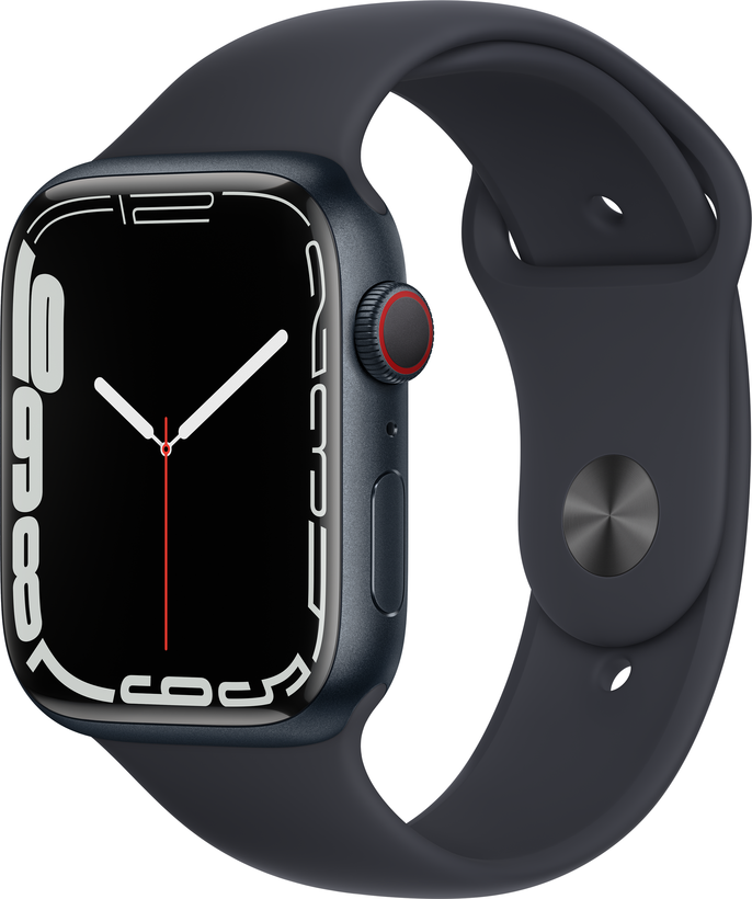 Apple Watch S7 GPS+LTE 45mm Alu mittern.