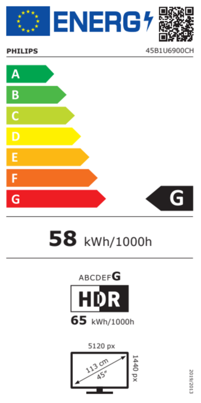 Écran incurvé Philips 45B1U6900CH