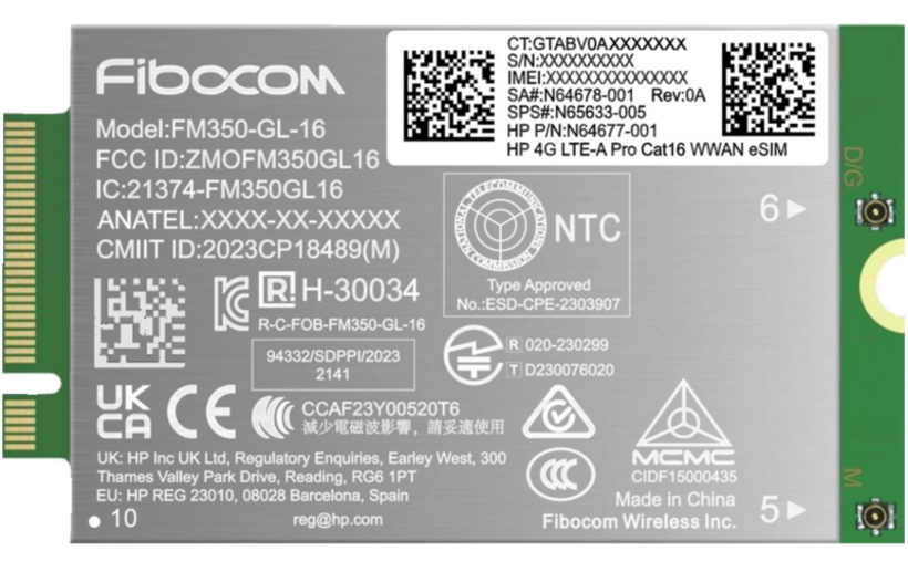 HP 4G LTE-A WWAN Modul