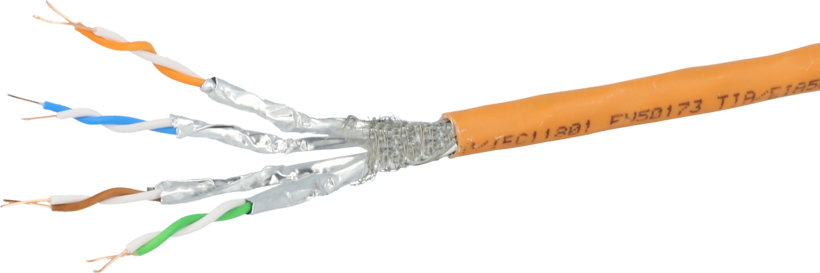 Data Cable Cat7 Semi-rigid S/FTP 250m Or