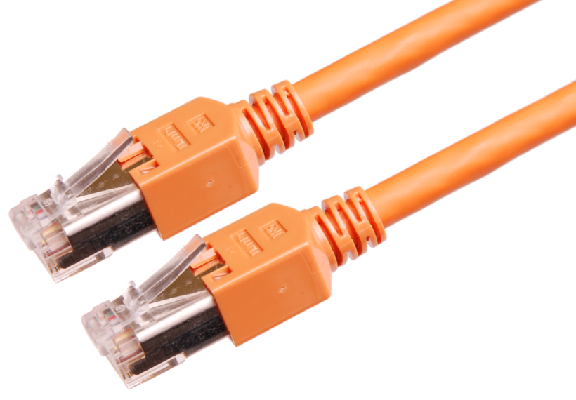 Patch Cable RJ45 S/FTP Cat5e 0.5m Orange
