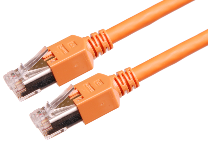 Patch Cable RJ45 S/FTP Cat5e 0.5m Orange