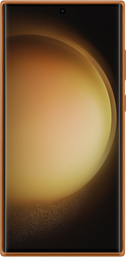 Coque cuir Samsung S23 Ultra, camel