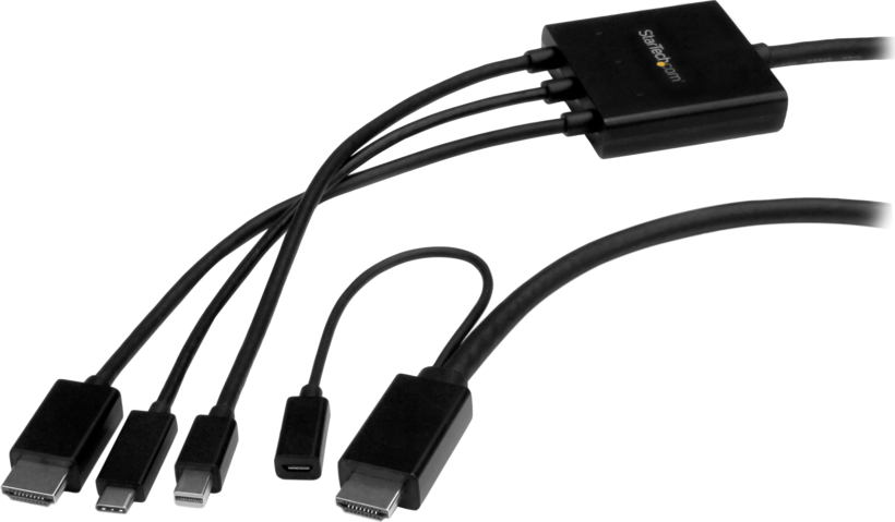 Cable StarTech HDMI/Mini-DP/C a HDMI 2 m