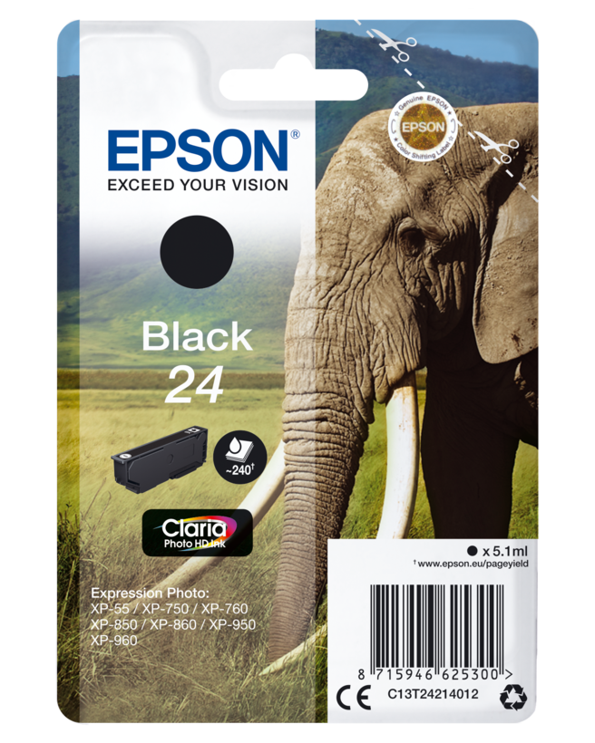 Epson 24 Claria Tinte schwarz