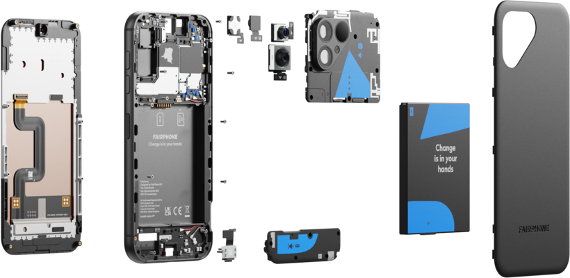 Smartphone 256 Go Fairphone 5 noir