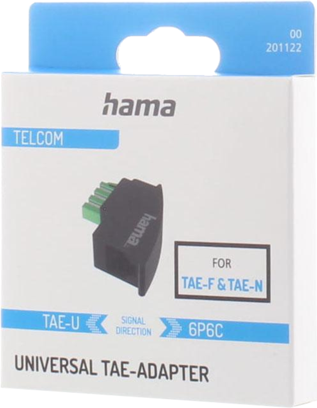 Adapter TAE/N+F Stecker - RJ12 Buchse