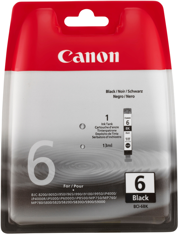Encre Canon BCI-6BK, noir