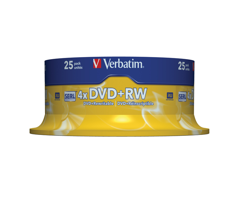 Verbatim DVD+RW 4.7GB 4x SP 25-pack