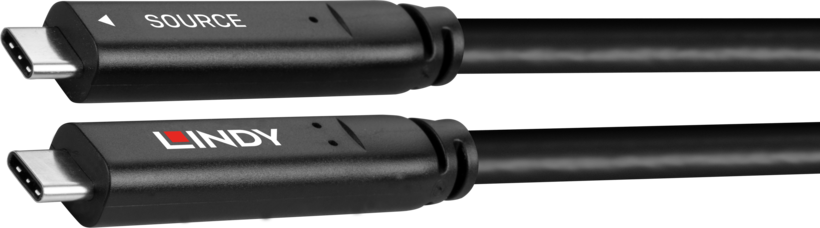 Cabo híbrido USB-C LINDY 10 m