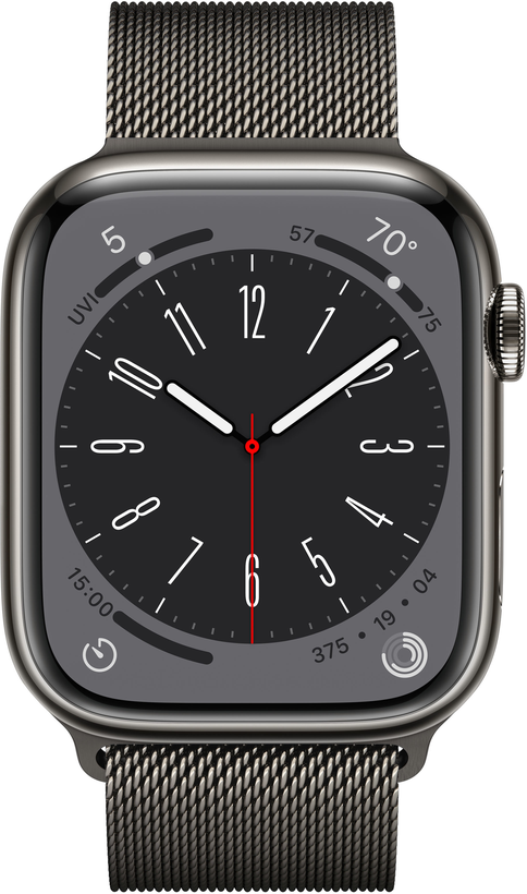 Apple Watch S8 GPS+LTE 45mm acier gris