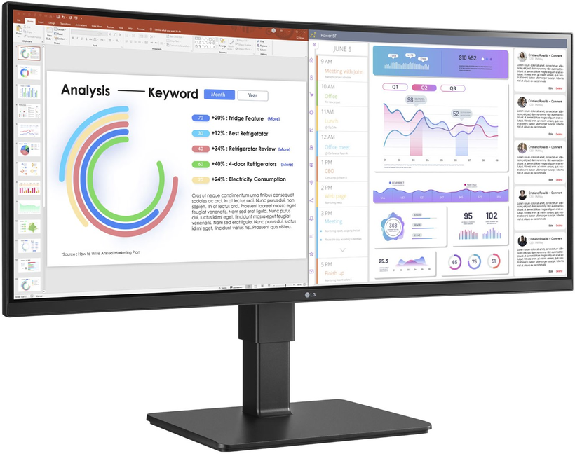 LG 34BQ77QB-B Curved Monitor