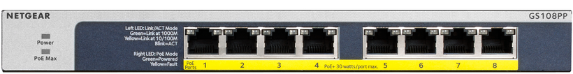 Switch PoE NETGEAR GS108PP