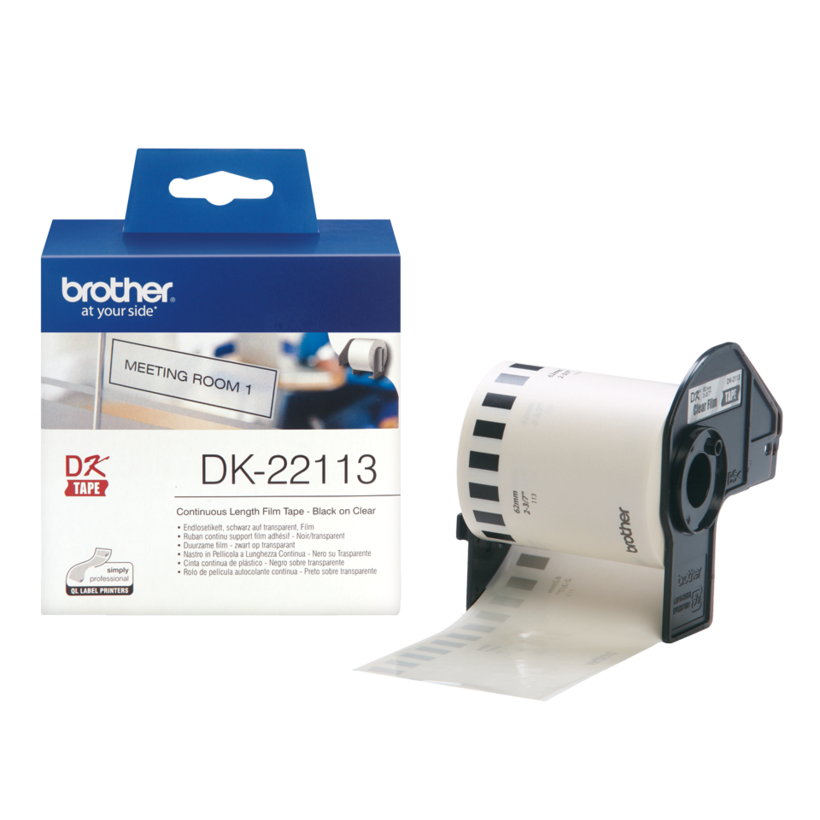Brother 62mmx15m Endlos-Etiketten transp