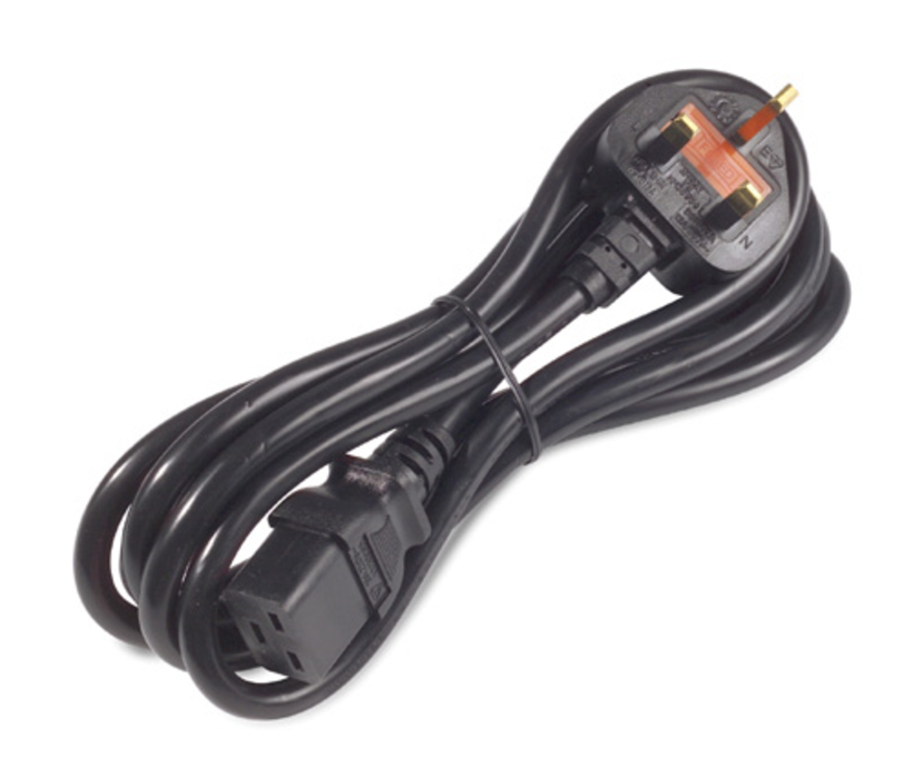 Power Cable IEC320-C19 to UK Plug 16A