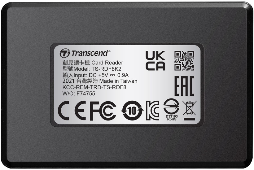 Lecteur de cartes Transcend RDF8 USB 3.0