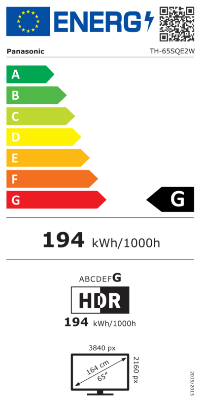 Panasonic TH-65SQE2W Signage Display