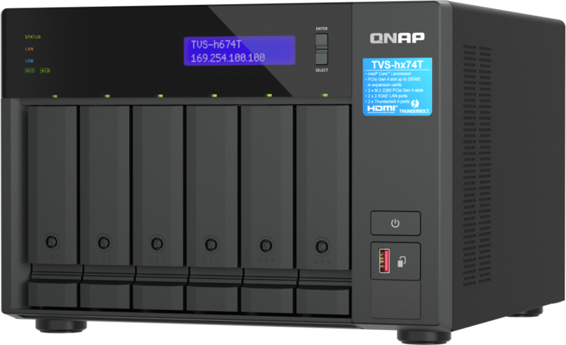 QNAP TVS-h674T 32 GB 6 rekeszes NAS