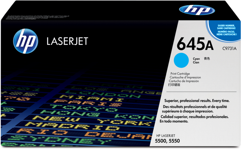 Toner HP 645A, azurový