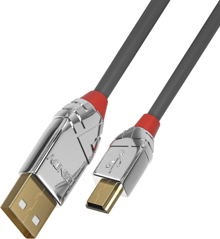 Câble USB LINDY type A - miniB, 3 m
