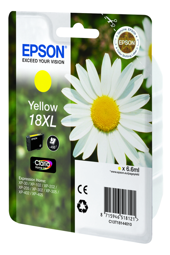 Encre Epson 18 XL, jaune