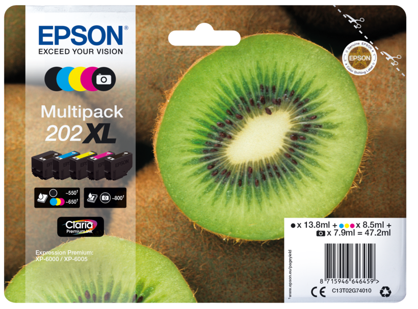 Epson 202XL Claria Ink Multipack