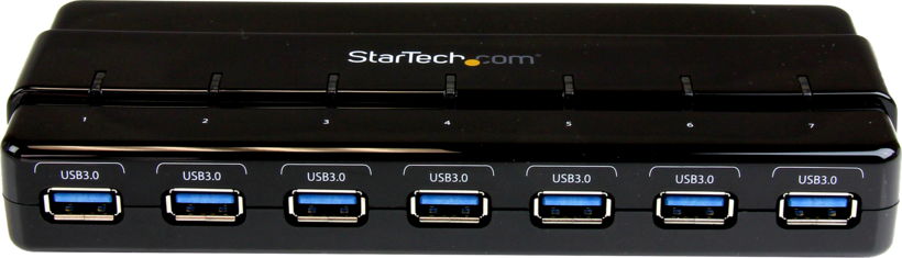 StarTech 7-port. koncentrator 3.0 czarny