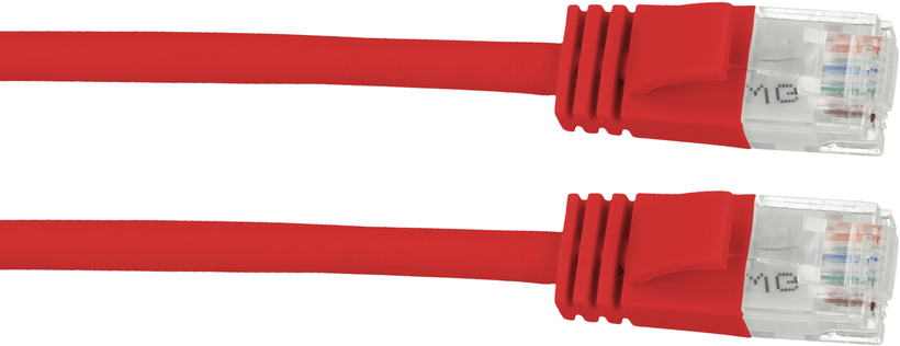 Patch Cable RJ45 U/UTP Cat6a 0.5m Red
