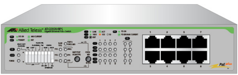 Switch PoE Allied Telesis AT-GS920/8PS