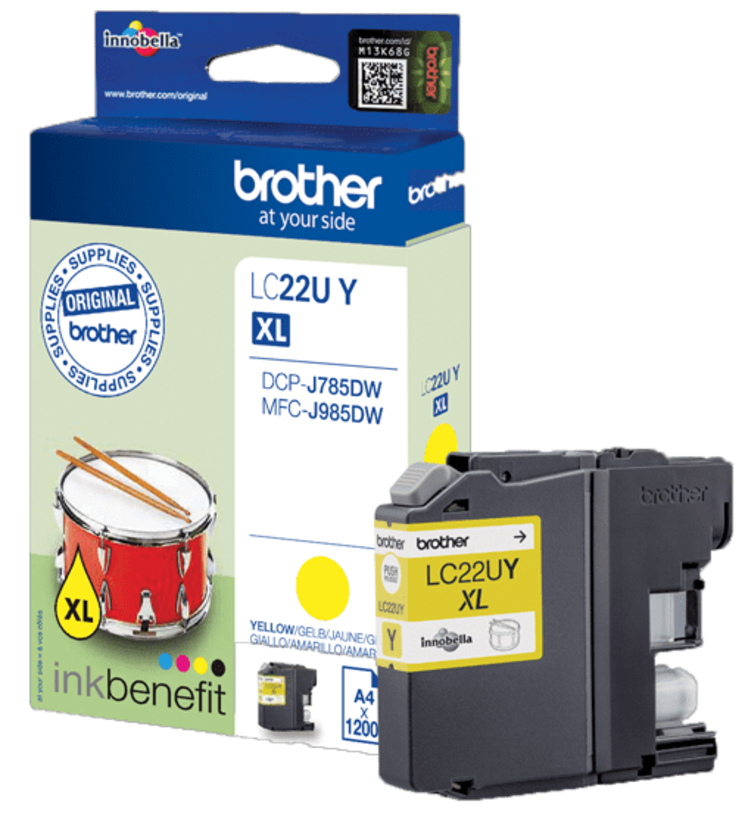 Encre Brother LC-22UY, jaune