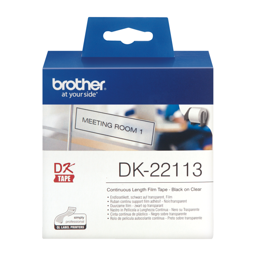 Brother 62mmx15m Endlos-Etiketten transp