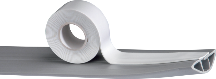 Gaine câbles semi-circ 70x21mm 1,8m gris