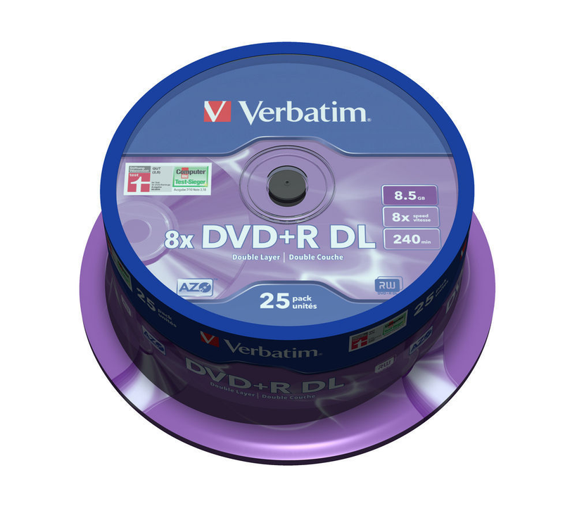 Verbatim DVD+R DL 8,5GB 8x SP(25)
