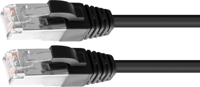 Patch Cable RJ45 S/FTP Cat6 0.3m Black
