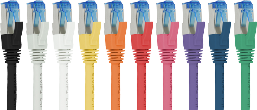 Patch Cable RJ45 S/STP Cat6a 3m Magenta