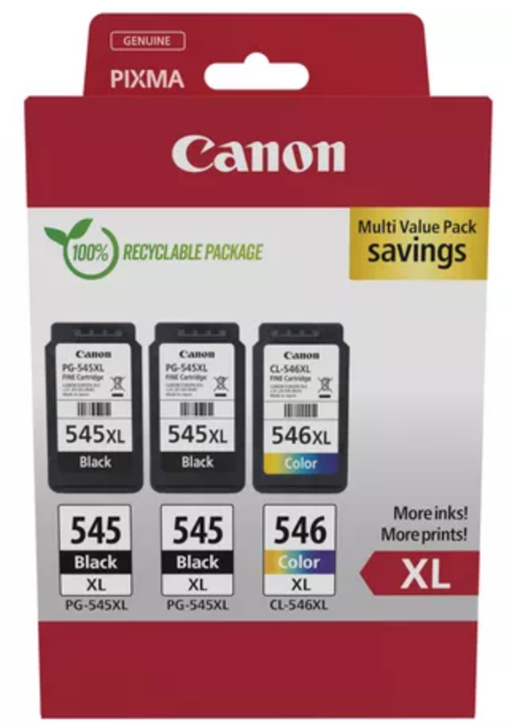 Canon PG-545XL/CL-546XL Ink BK/C/M/Y