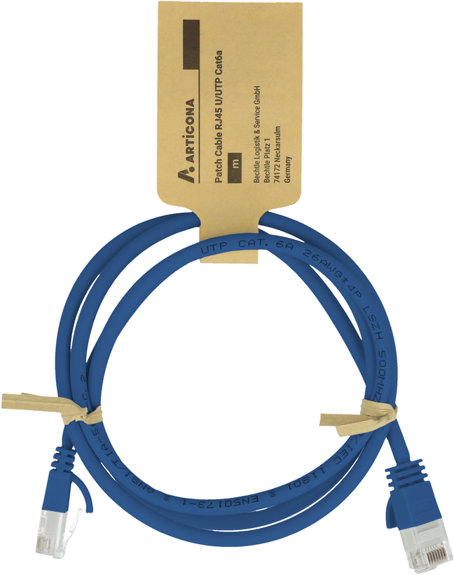 Cable patch RJ45 U/UTP Cat6a 15 m azul