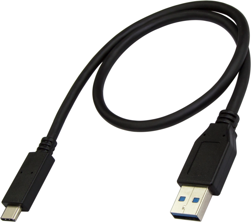 USB-A 3.1 - C kábel m/m 0,5 m, fekete